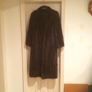 Christian Dior Mahogany Full Length Mink Coat
